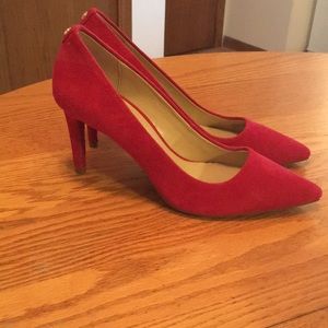 Michael Kors Red Suede Flex Pumps